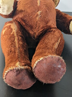 Vintage Ideal Toy Corp Articulated Teddy Bear, Brown, 14