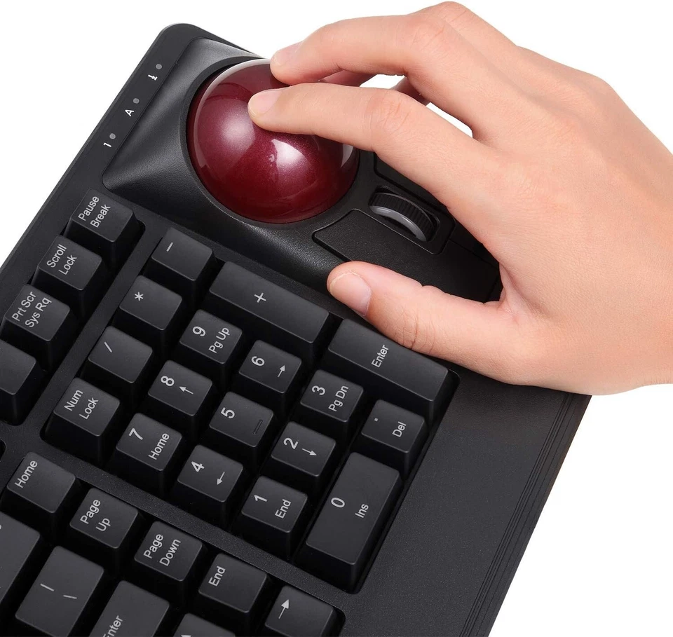 Perixx PERIBOARD-522 Mechanical keyboard with trackball, brown shaft large 55 mm - Image 2 of 4