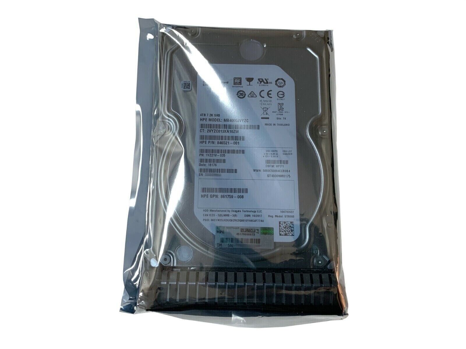 HP 862141-001 Disque Dur 4To 7.2K SAS 12G 3.5 LFF – Serveur DL380 G8/G9/G10