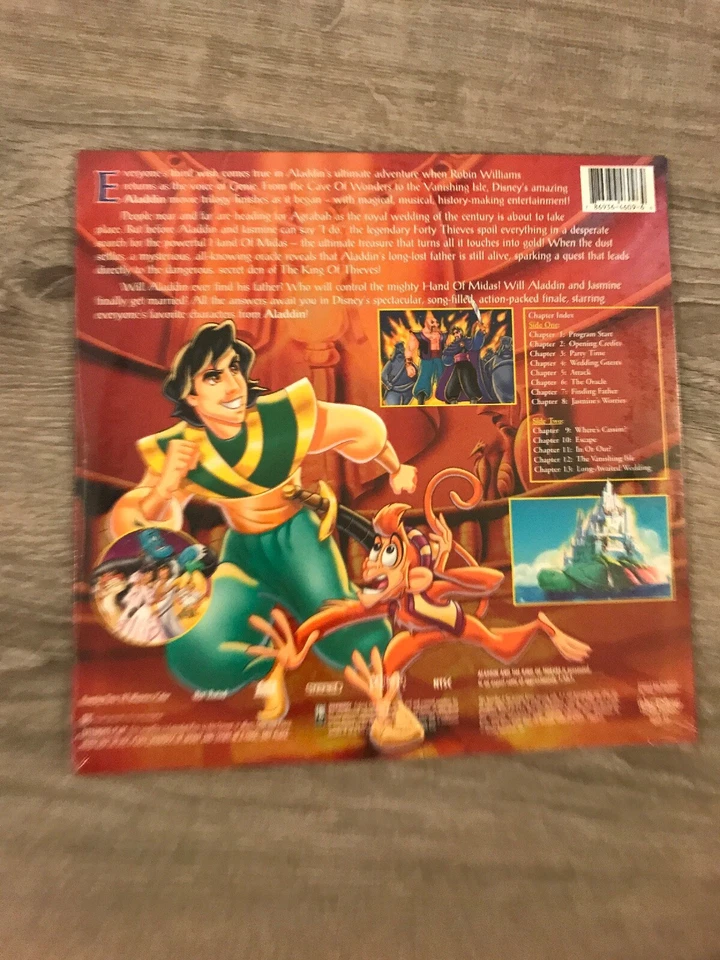 ALADDIN AND THE KING OF THIEVES Laserdisc NEW SEALED Robin Williams - Image 2 of 2