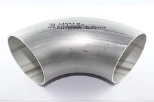 Edelstahl 90° Bogen 76mm 3" für Auspuffanlage Krümmer 1.4307