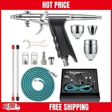 Airbrush Kit Air Brush Painting Set Double Action Trigger Airbrush Gun W/0.3Mm