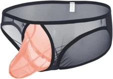 Mens Briefs Low Rise Bulge Enhancing See Through See Through Briefs Mesh Sheer