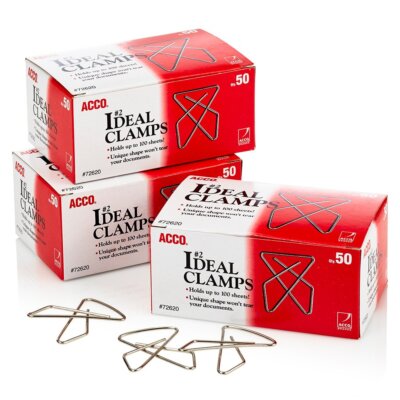 3 Pack Butterfly Paper Clips Small Durable Clamp Holds 100 Sheets 150 Total