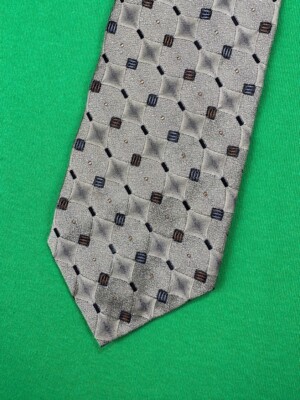 Robert Talbott Studio Men's Necktie Tan Geometric 100% Silk