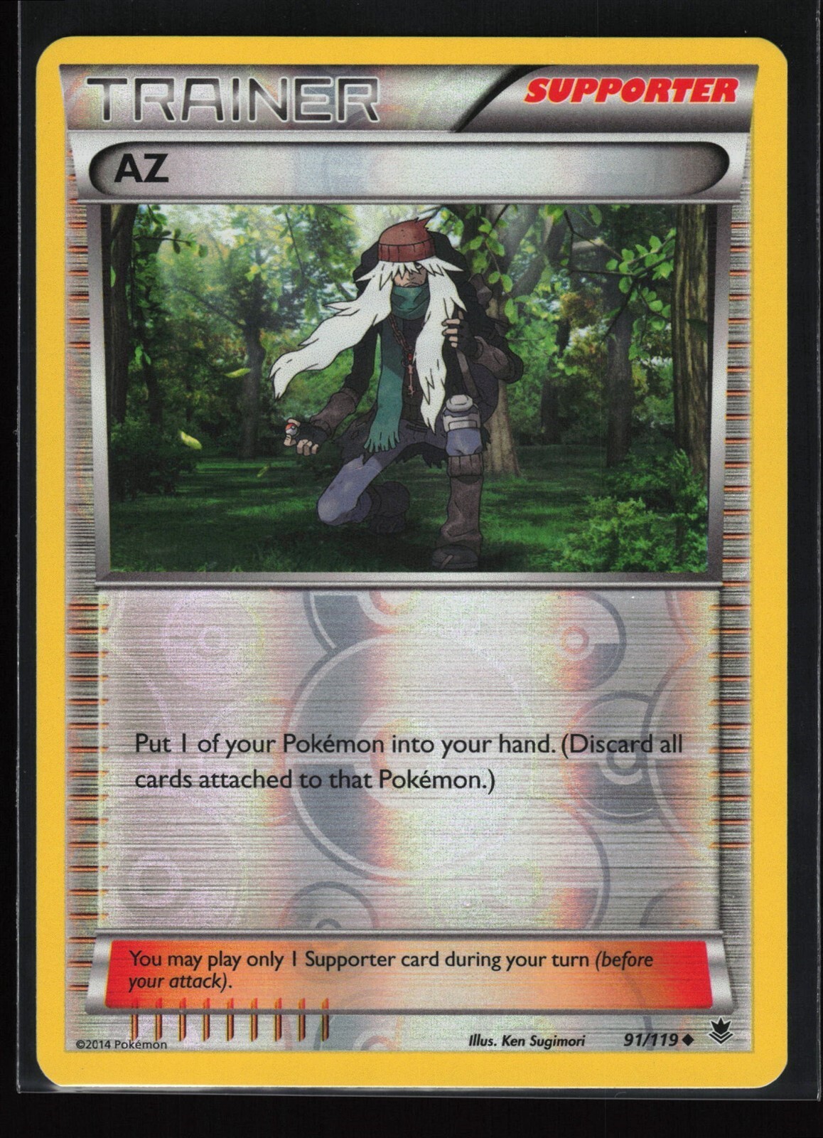 AZ Phantom Forces REVERSE HOLO #91 PHF(LP)(PKM)