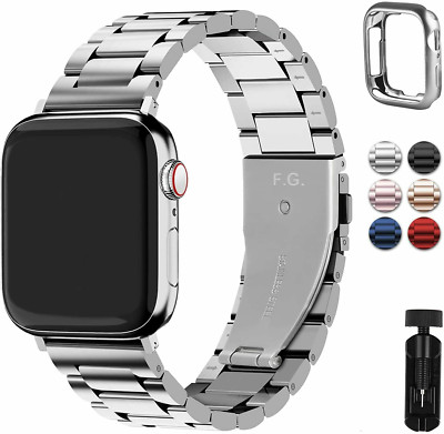 Stainless Steel iWatch Band Strap with Case For Apple Watch Series 8 7 6 5 4 3SE