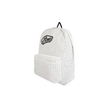 Vans Realm Classic Patch White Allover Hearts Cotton Backpack Bookbag New NWT