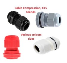 Cable glands CTS compression glands 20mm 25mm various colours electrical