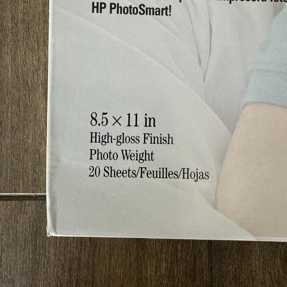Papel fotográfico Hewlett Packard HP Deluxe 8,5 x 11 pulgadas acabado alto brillo nuevo en caja Foto 4 de 4