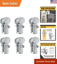 Versatile 6 PCS Galvanized Chain Link Fence T Connectors for Durable Fencing
