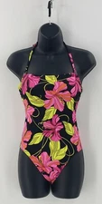 Speigel Womens One Piece Floral Halter Swimsuit Size 6 