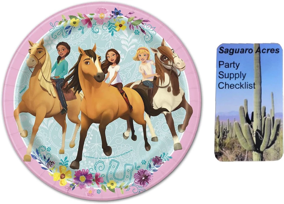Spirit Riding Free Horse Birthday Party Supplies Set-Plates, Napkins, Tablecloth - Image 2 of 4