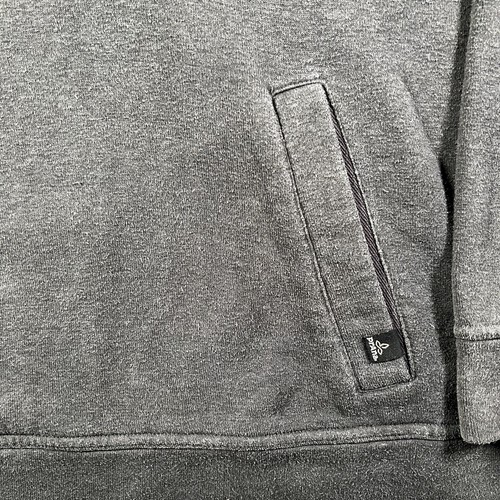 PrAna Hoodie Mens 2XL Black Dip Dye Organic Cotton Stretch Pullover Sweater - Picture 4 of 10