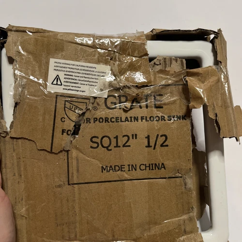 PROFLO PF912  9-1/2" White Porcelain Half Top Grate New in Box - Picture 8 of 8