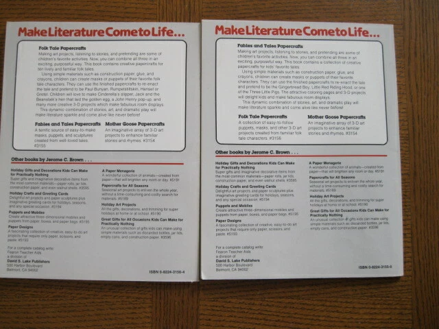 Lot of 2 Fearon Teacher Aids/Books Fables & Folk Tales Story Crafts - Image 3 of 3