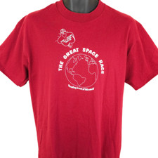Vintage Great Space Race T Shirt Mens Size Large Red 90s Reading Made In USA