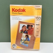 Kodak Photo Paper High Gloss 100 Sheets 4X6" Instant Dry New Unopened Sealed