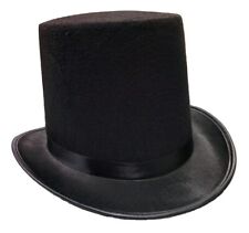 Nouveau Adulte Deluxe Noir Top Hat Topper Victorien Monsieur Loyal Lincoln Fancy Dress