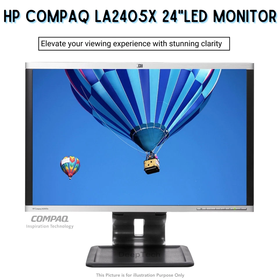 HP Compaq LA2405x 24" inch 1920x1200 1080P IPS LED Monitor Display Port DVI VGA - Image 2 of 4