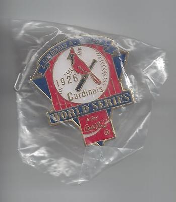 St. Louis Cardinals vs. New York Yankee 1926 World Series Pin by Peter David NIB