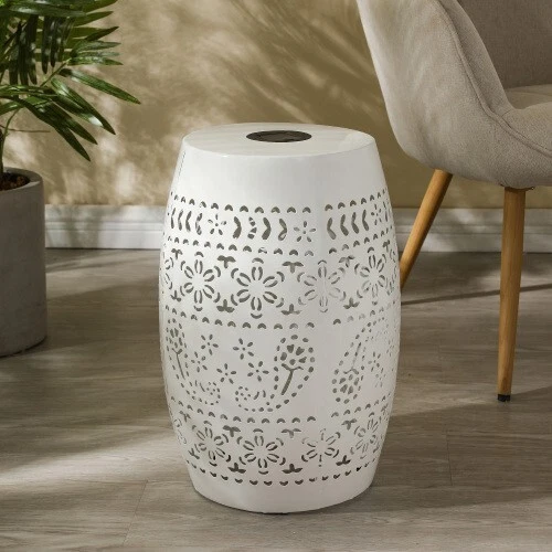 Solar light interior metal hollow design  Side table - Image 4 of 4