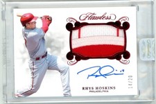 2018 Panini Flawless Baseball Rookie Patch Auto Ruby RPA-RH1 Rhys Hoskins #14/20