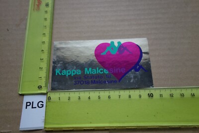 Alter Aufkleber Mode Kleidung KAPPA MALCESINE Italien Gardasee Via Statuto (B)
