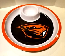 Oregon State University Beavers Chip and Dip Tray Plate