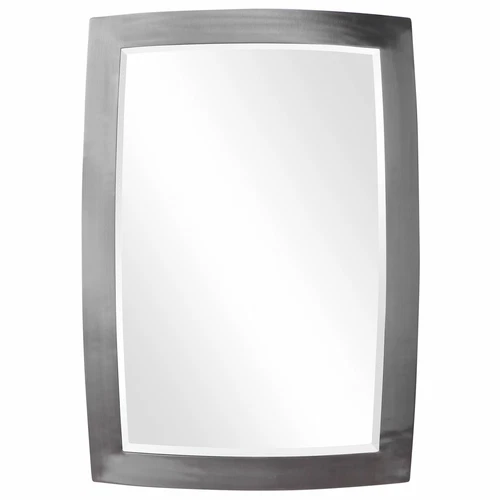 UTTERMOST 9618 HASKILL BRUSHED NICKEL IRON FRAME TRANSITIONAL 1 " BEVEL MIRROR - Picture 2 of 6