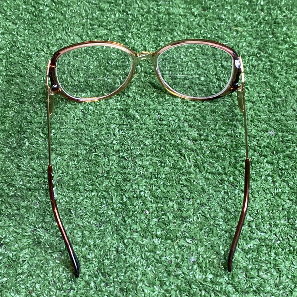 Monturas de gafas vintage Gloria Vanderbilt 746 para mujer de gran tamaño ciruela y oro RX Foto 4 de 4