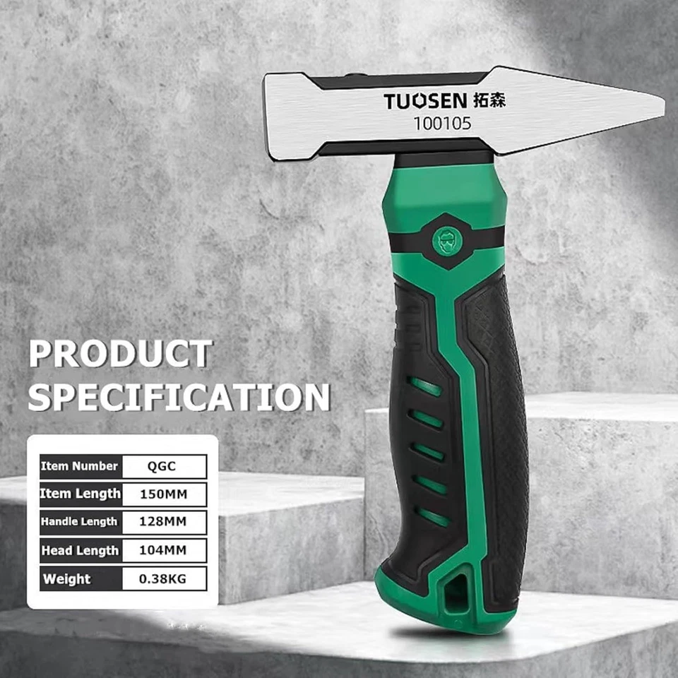 Martillo para ingenieros BUSKPOK, martillo cruzado de metal de acero con mango corto, pequeño Foto 3 de 4