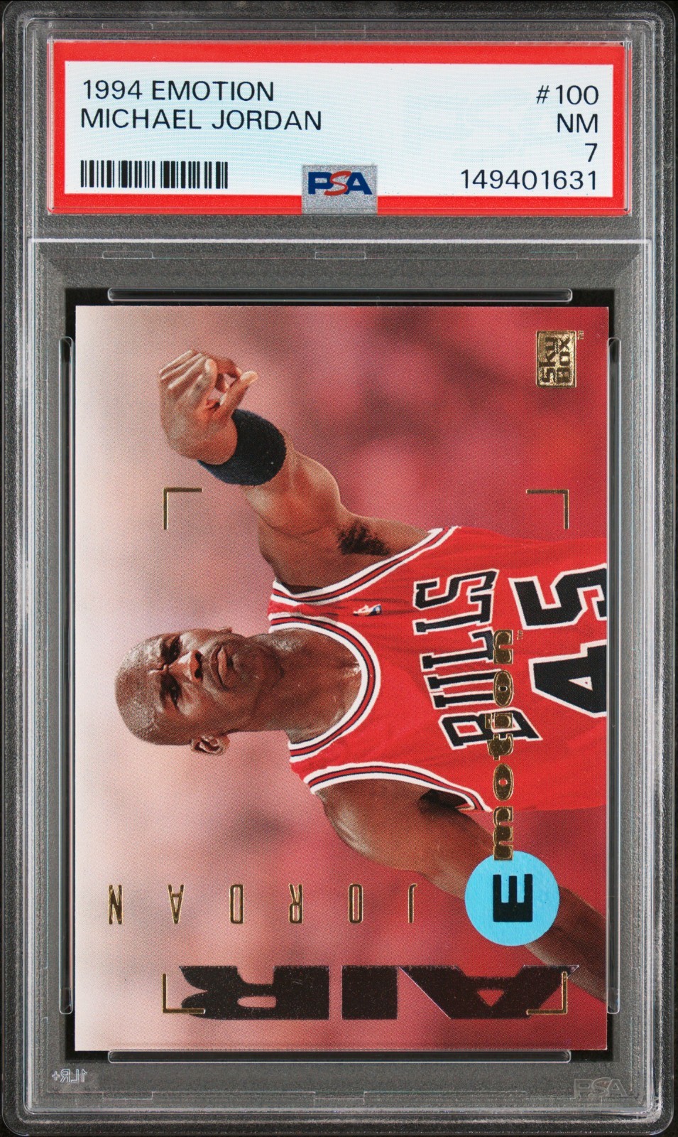 1994 Skybox Emotion #100 Michael Jordan PSA 7 NM