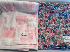 Burt s Bees Baby Organic Muslin Swaddle Blankets New other Blossom Elephant 2