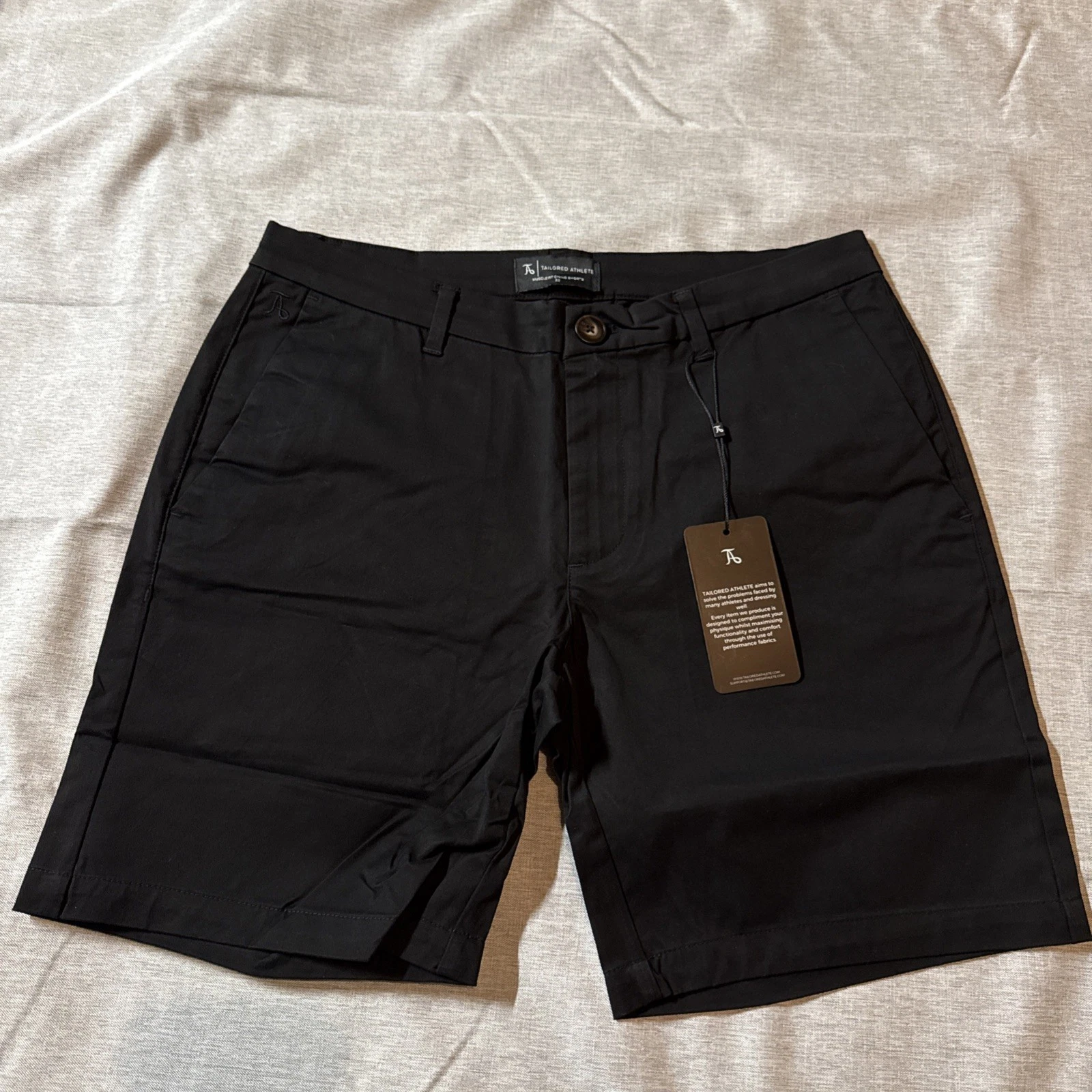 Athletic Fit Chino Shorts 7” In Black - Brand- Tailored Athletic
Opens in a new window or tab