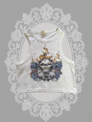 Ed Hardy Style Urban Outfitters Y2k 2000er Style Crop Top Shirt Gr. XS