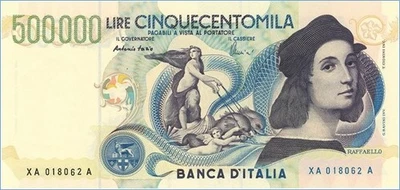 Italia - Lire 500.000 - 13/5/97 Raffaello (Riproduzione) - Bild 1 von 2