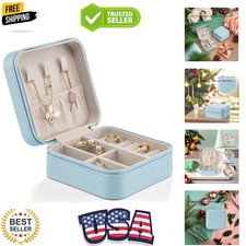 Small Travel Jewelry Box Organizer Display Case for Girls Women Gift Rings Ea...