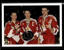 1990-91 Upper Deck French Canada's Captains #473b Draper/Rice/Lindros Rookie