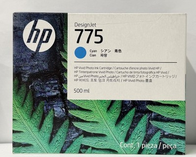 New Genuine HP 775 Cyan Ink Cartridge Box Designjet Z6 PRO 500ml
