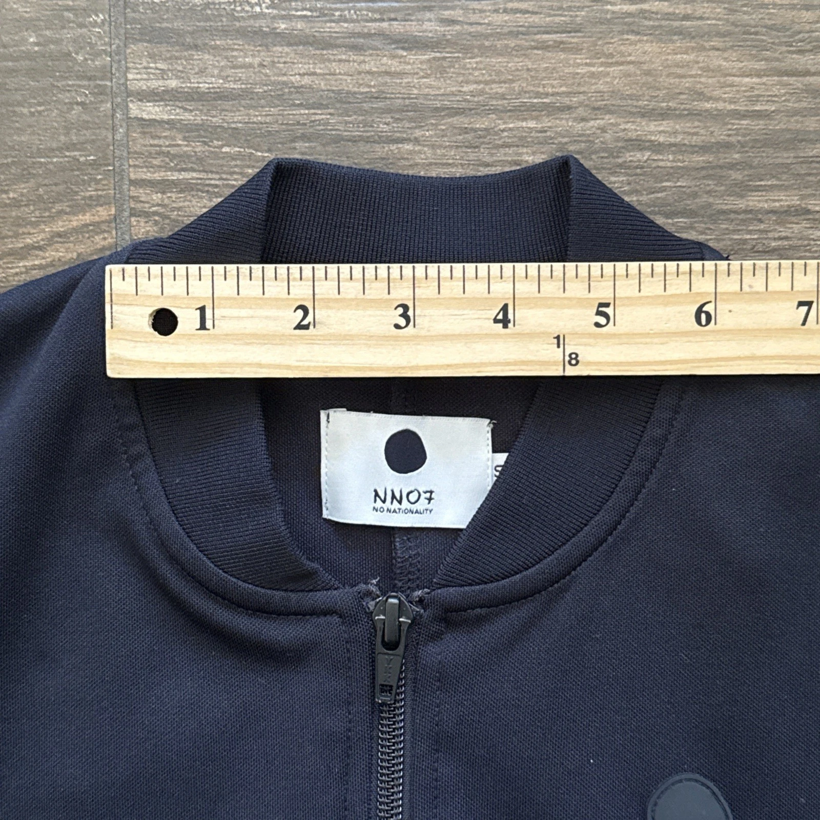 NN07 Brayden Full Zip Jacket Men S Navy Blue Mock Neck Pockets Minimalist Track - product detail image 6