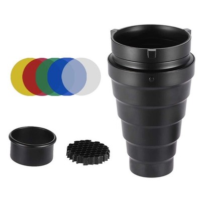 Lightweight Photography Honeycomb Grid Conical Snoot Beam Light Panel Color