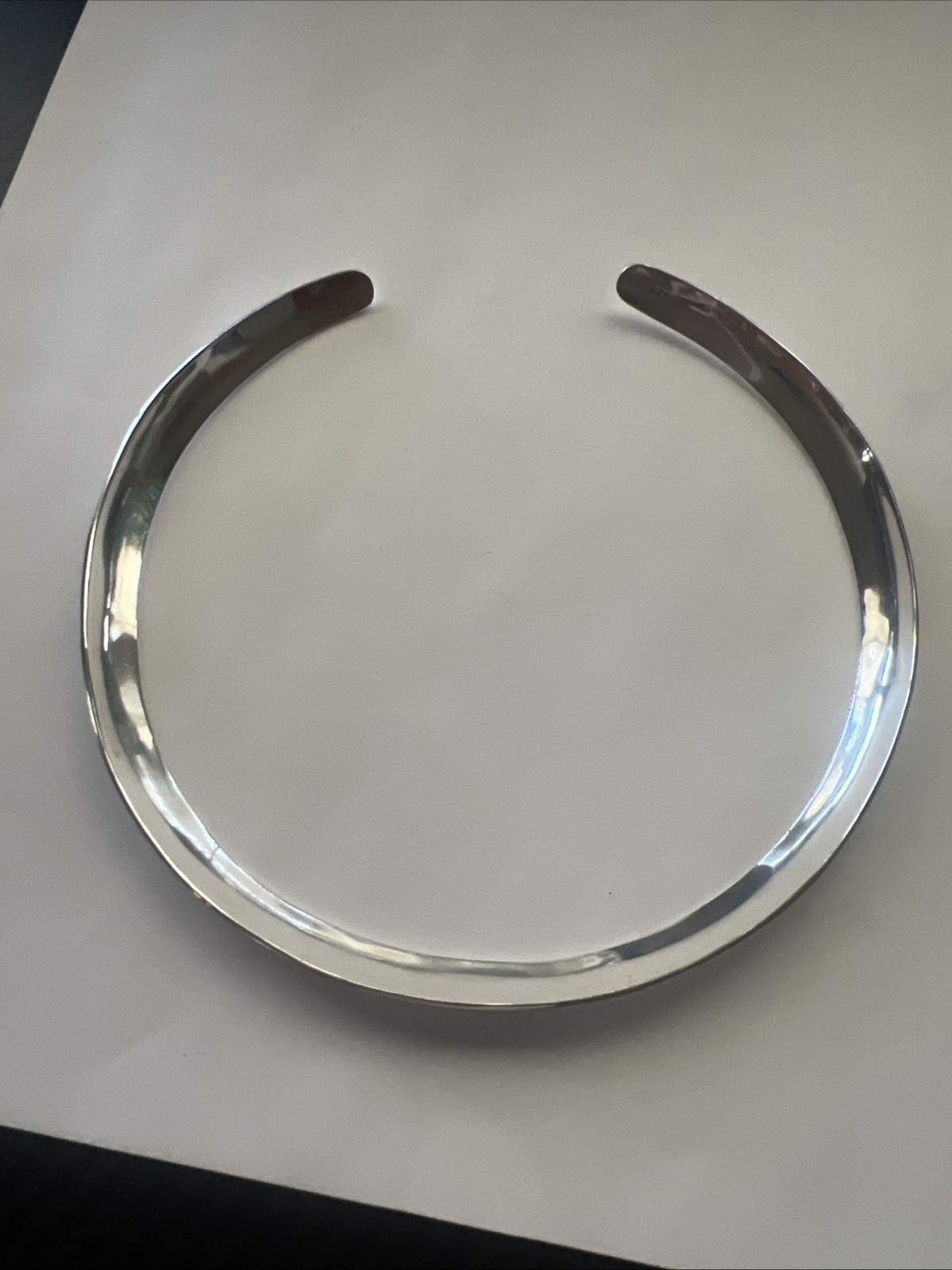 Solid Sterling Silver Torque Choker Necklace 925 … - image 15