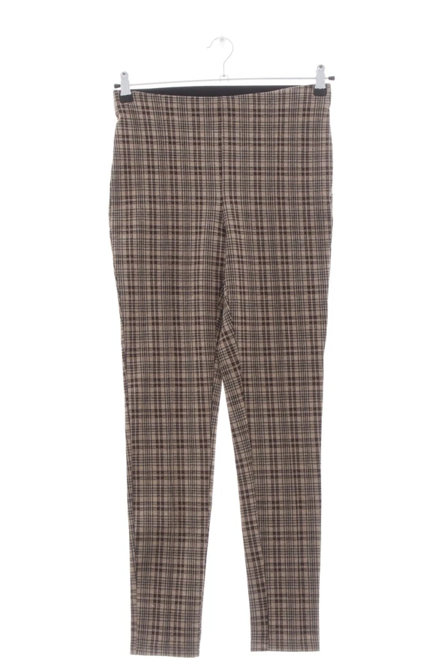 C&A Bundfaltenhose Damen Hose Gr. DE 38 creme-schwarz-braun Casual-Look