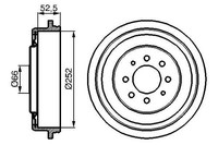 2X Bremstrommel Hinten Bosch 0 986 477 067 FÜR Renault