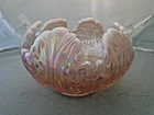 Fenton Glass Pink Opalescent Rose Bowl