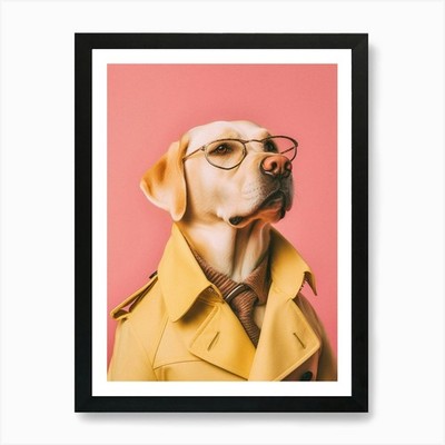 Ein Labrador Retriever Hund 5 Kunstdruck gerahmtes Wandbild Poster Leinwanddruck Bild