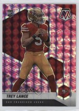 2021 Panini Mosaic Rookies Pink Camo Mosaic Prizm Trey Lance #303 0vd8