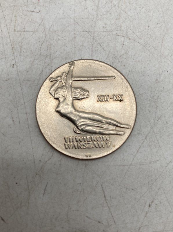 1965 10 Złotych Warszawy XIII XX Warrior Sword Polish European Poland Coin