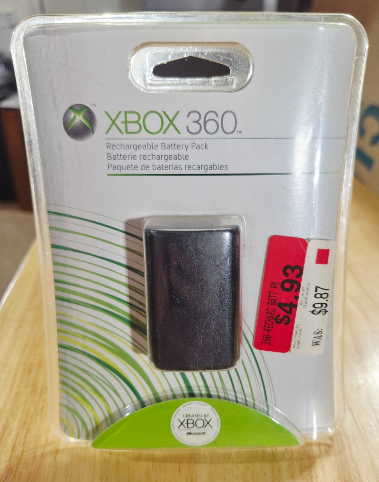 OEM Microsoft B4U-00011 Xbox 360 Rechargeable Battery Pack Black FACTORY SEALED